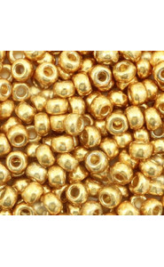 Miyuki rocailles Perlen 6/0 - Duracoat galvanized gold 6-4202